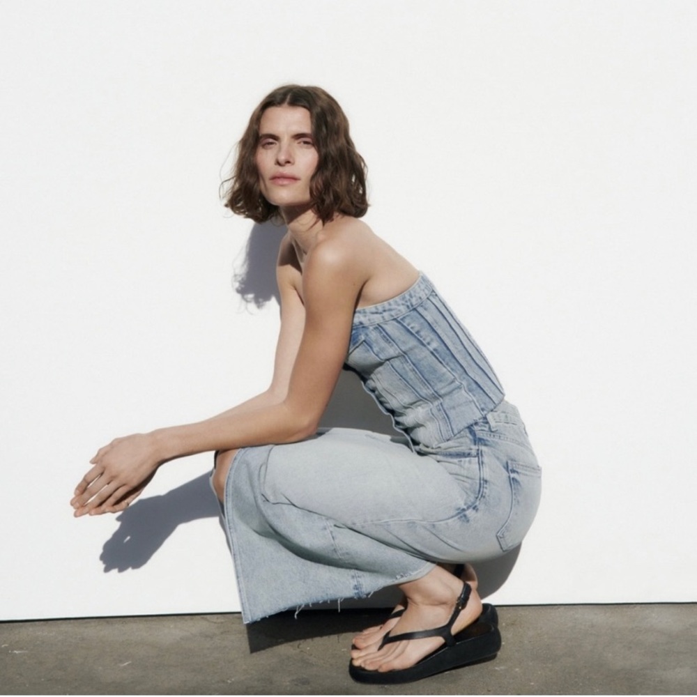 ZARA Denim skirt TRF 2023 collection